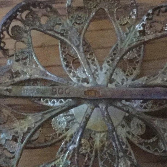 Filigree 900 silver pin - Picture 4 of 4